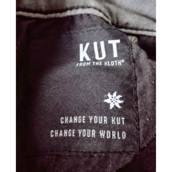 Kut From the Kloth Mid Rise Jeans Sz 4 Zip Ankles Gray Stretch Faded Skinny - Picture 9 of 11